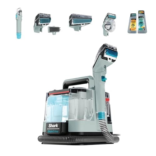 Image of Shark StainStriker Stain & Spot Cleaner, Portable Carpet & Upholstery Cleaner for Pet Stains, Spills & Deep Cleaning, with Pet, Tough Stain & Crevice Tools, 2x Full-Size Formulas Included, PX200UKCP