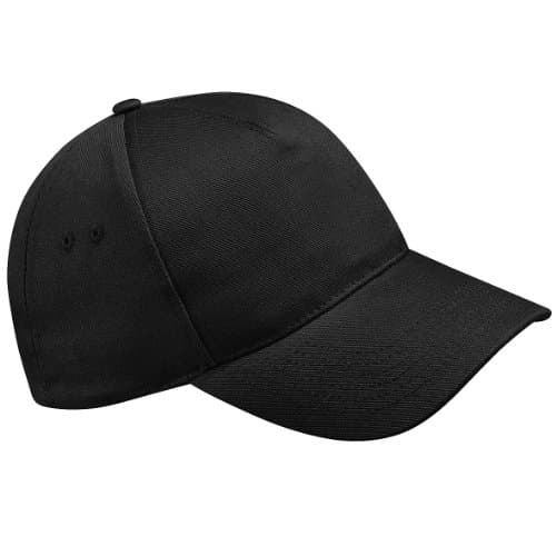Image of Beechfield Unisex Ultimate 5 Panel Cap Baseball Cap, Black, One Size