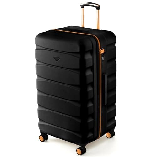 Image of Flight Knight 80cm Trunk Suitcase - Hard Shell ABS Checked Luggage for Long-Haul Travel with Large Capacity Interior, Spinner Wheels and TSA Lock - Approved for Most UK Airlines