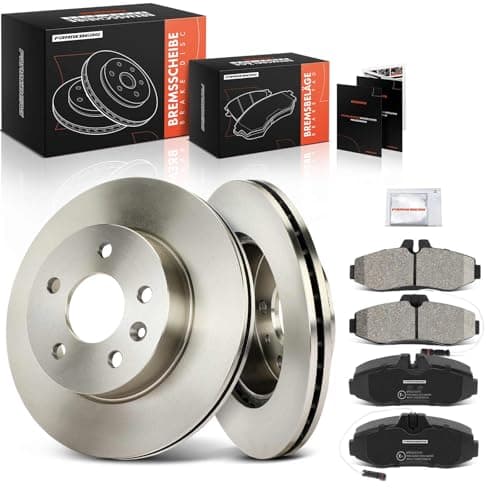 Image of Frankberg Brake Kit incl. 2x Brake Disc + 4x Brake Pad Front Compatible with Vito Bus W638 Vito Box W638 V-Class 638/2 Replace# A6384210010