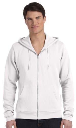 Image of Bella 3739 Unisex Poly-Cotton Fleece Full-Zip Hoodie - White - 2XL (US)