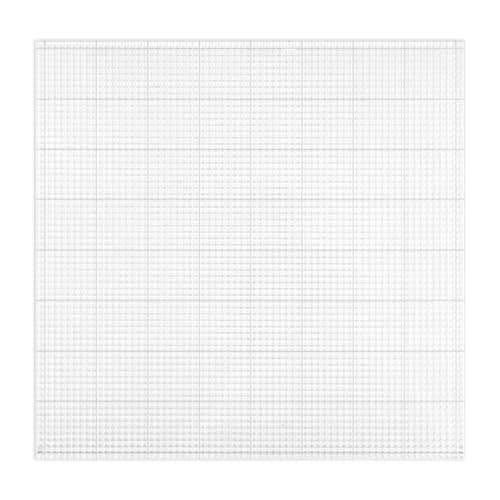 Image of Low Tack Sticky Mat with Grid for Stamping Stenciling Ink Blending, 8.25 X 8.25" Multi-Use Non-Slip Clear Photopolymer Craft Low Tacky Mat for Card Making Hold Your Cardstock in Place When Stamping