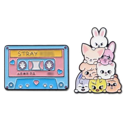 Image of 2 PCS Strays Pin Badges, Cartoon Enamel Pin Badges for Dressing up, Funny Pins Badges for KidS, Daughter, Teenager, Fan, Enthusiasts