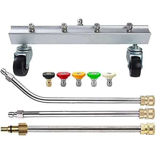 Image of Pro-Kleen Chassis Cleaner and Lance Compatible with Lavor Pressure Washers with 5 Spray Jet Adaptors - Underbody Undercarriage