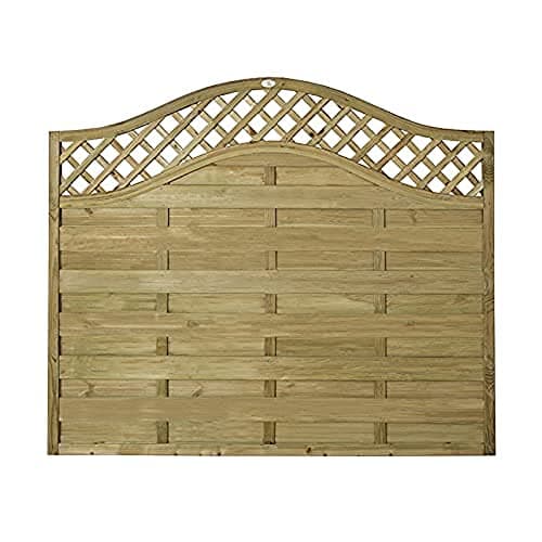Image of Forest Garden 1.8m x 1.5m Pressure Treated Decorative Europa Prague Fence Panel - Pack of 3