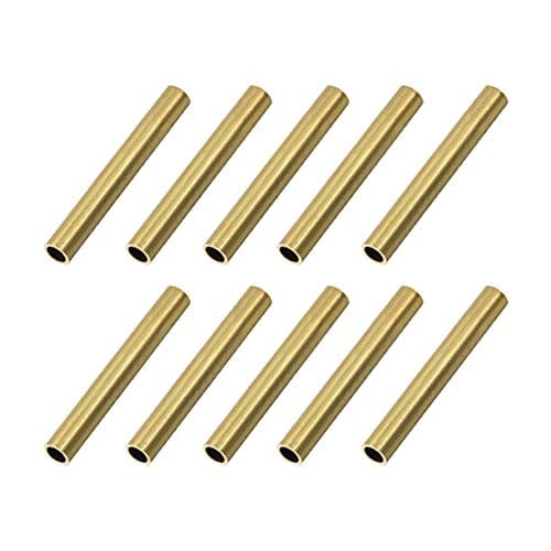 Image of sourcing map Brass Round Tube, 4mm OD 0.5mm Wall Thickness 30mm Length Seamless Pipe Tubing for DIY Crafts 10 Pcs
