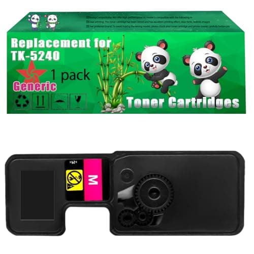 Image of Replacement TK-5240 Toner Cartridges Compatible for Kyocera ECOSYS M 5526 Series P 5026 cdn P 5026 cdw Printers, Up to 4000 Pages, Vivid Colors, Contains Chip (1 Pack Magenta)