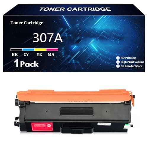 Image of 307A High Yield Toner Cartridges Replacement for HP 307A CE740A CE741A CE742A CE743A for HP Color Laserjet CP5220 CP5225 CP5225n CP5225dn Printer,Magenta-1 Pack