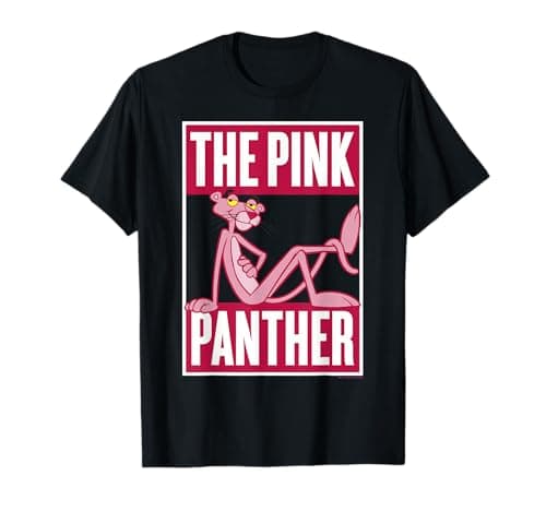 Image of Pink Panther Casual Brick Logo Portrait T-Shirt