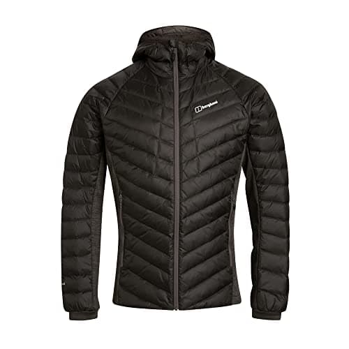Image of Berghaus Men's Tephra Stretch Reflect Hooded Insulated Down Jacket | Extra Warmth | Durable Design, Black, 2XL