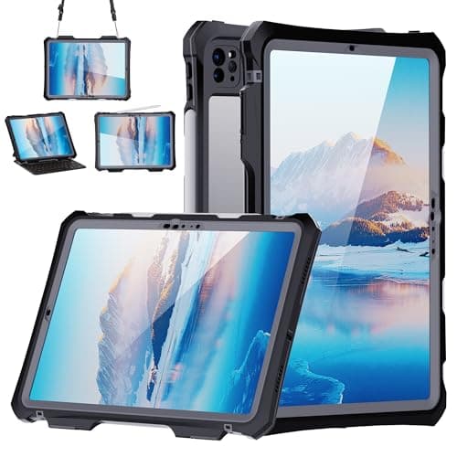 Image of ShellBox Case Waterproof, Shockproof, and Drop-proof Case with Built-in Screen Protector-Ideal for Swimming,Surfing,Camping,and Business Activities for New iPad Pro 11 inch 2024 (black, 11 inches)