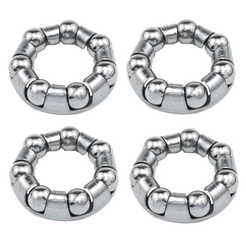Image of Meuey Lyot Bicycle Ball Bearing Retainer Rear Hub Bearing 1/4 "Ball Bicycle Bearings Bicycle Wheel Bearings Bike Wheel Bearings for 3/8 "Axles for Bicycle Wheels 4 PCS