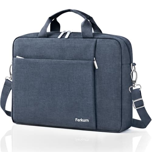 Image of Ferkurn Laptop Bag Case 15 15.6 16 inch for Women Men Compatible with 15"/16" MacBook Pro/Air M5/M4/M3/M2/M1, HP OmniBook Pavilion, ASUS VivoBook, Surface Laptop, XPS 15, Lenovo, Acer, Samsung, Grey
