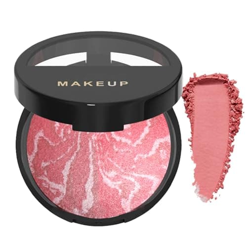 Image of Baked Blush, Buildable Blush Powder, Long-lasting 24H Wear, Shimmer Brick Pressed Blusher, Transfer, Water & Sweat Resistant, New Formula (#01)