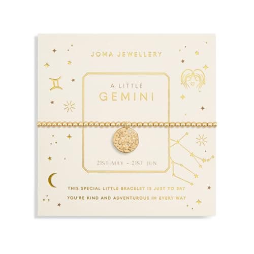 Image of Joma Jewellery STAR SIGN A LITTLE GEMINI Gold Plated Bracelet in 17.5 cm stretch