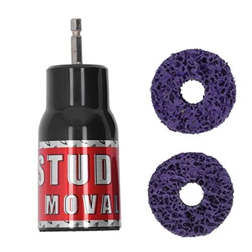 Image of Lwuey Wheel Stud Cleaner, Rust Removal Tool Car Hub Cleaning Pad For Electric Drill Quick Scale Remover Metal Surfaces Compact Portable Stud Hole Brush Automotive Maintenance