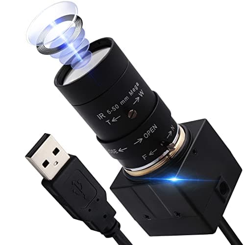 Image of ELP 4K Webcam Ultra HD 2160P USB Camera with 5-50mm 10x Optical Manual Focus Lens, IMX415 Sensor USB Zoom Camera for Video Conference, Plug and Play for Windows, Linux, Mac, Raspberry Pi