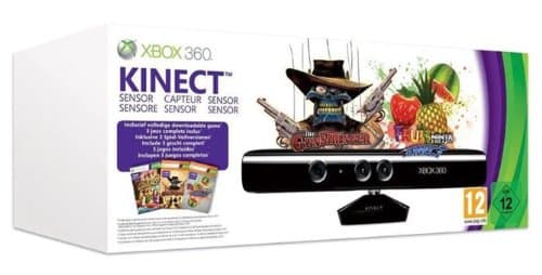 Image of Kinect Sensor Value bundle - Kinect Adventures, Kinect Fruit Ninja and Gunstringer (Xbox 360)