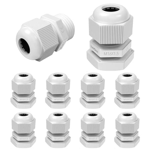 Image of 10x Cable Gland M16 IP67 Metric d5-9mm Grey