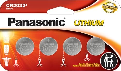 Image of Panasonic CR2032 3.0 Volt Long Lasting Lithium Coin Cell Batteries in Child Resistant, Standards Based Packaging, 4 Pack