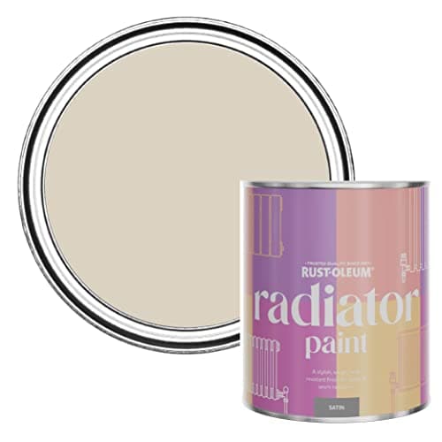 Image of Rust-Oleum Beige Heat Resistant Radiator Paint in Satin Finish - Hessian 750ml