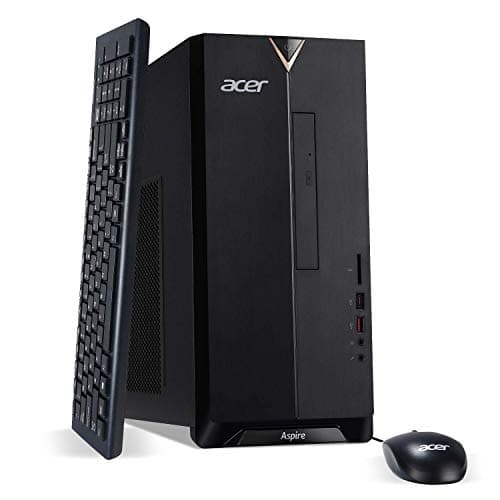 Image of Acer Aspire TC-885-UA91 Desktop, 9th Gen Intel Core i3-9100, 8GB DDR4, 512GB SSD, 8X DVD, 802.11AC Wifi, USB 3.1 Type C, Windows 10 Home,Black