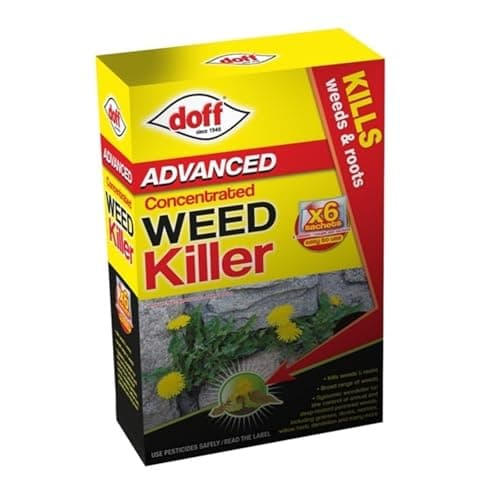 Image of Doff Advanced Concentrated Weedkiller, Fast-Acting Formula, Killing Weeds & Roots, Long-Lasting Protection, DIY enthusiasts, Perfect for Gardens, Paths, Driveways, Outdoor Spaces, (6 Sachet)