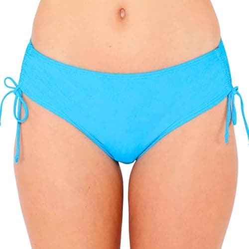 Image of Scuba Women's Mix & Match High Waist Deep Side Bikini Briefs Bottoms UK Seller - Turquoise - Size 16
