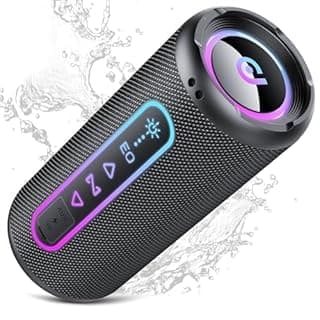 Image of Bluetooth Speaker with RGB Lights, Speaker 30H Playtime, IPX7 Waterproof, Dustproof, Enhanced Bass, Bluetooth 5.4 TWS Pairing, Speakers Wireless Bluetooth for Travel, Home, Party, Camping, Gift Ideas