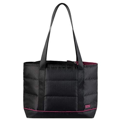 Image of Polar Gear Small Lunch Tote Bag – Dual compartment Insulated Meal Bag & Bottle Holder – Keeps Food & Drink Hot or Cold – Wipe Clean PEVA Lining & Leakproof Seams,Black,27 x 33cm