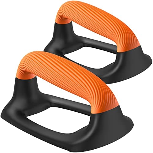 Image of Kipika Push Up Bars, Push up Stands With Thickened Soft Plastic Handle, Stable and Non-Slip Base, Push up Handles Perfect for Floor Strength Training,Black & Orange