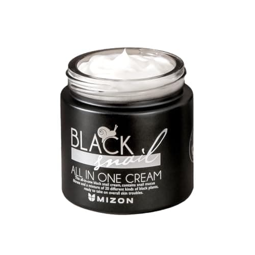 Image of [MIZON] BLACK SNAIL ALL IN ONE CREAM (75ml) Korean skincare - Premium Snail Repair Cream - Intensive Care - Black Snail Mucin & Plant Extracts - Anti aging skincare