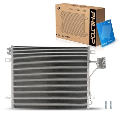 Image of PHILTOP Air Conditioning A/C Condenser Compatible with Chrysler Town & Country 2008-2016, Dodge Grand Caravan 2008-2020, Volkswagen Routan 2009-2014, Ram C/V 2012-2015, Replace# 3682, 7B0317019