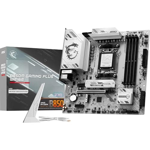 Image of MSI B850M GAMING PLUS WIFI6E Motherboard, mATX - Supports AMD Ryzen 9000/8000 / 7000 Processors, AM5 - DDR5 Memory Boost 8200+ MT/s (OC), PCIe 4.0 x16, M.2 Gen5, Wi-Fi 6E, 2.5G LAN