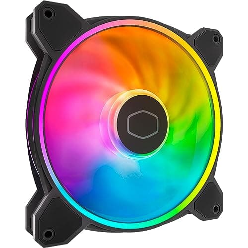 Image of Cooler Master MasterFan MF140 Halo2 ARGB - Case & Cooling Fan, Dual Ring Addressable RGB Lighting, Rifle Bearing, Enlarged Air Balance Blades with Jam Sensor Protection & Upgraded Driver IC - 140mm