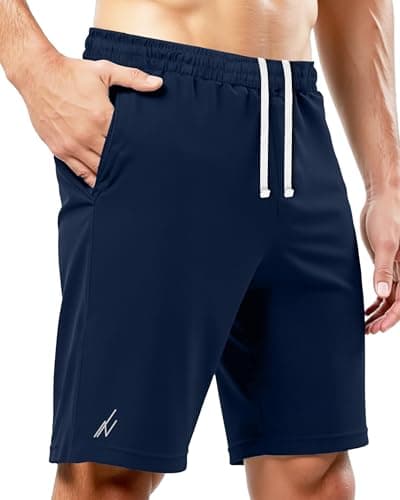 Image of NY Threads Men's Sports Shorts Quick Dry Lightweight Shorts with Pockets, X Large, Navy