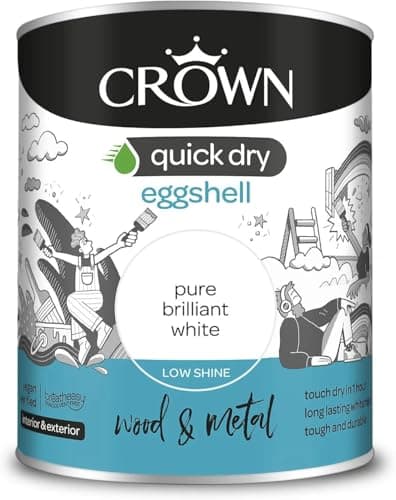 Image of AXpower Inspirational Technology Empowering People Quick Dry Eggshell Paint 750ml – Pure Brilliant White – Low Sheen Interior Paint for Walls, Woodwork, Doors & Trim – Durable & Washable Finish