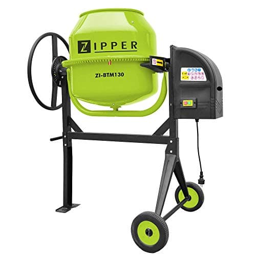 Image of Zipper BTM130 130ktr Concrete Cement Mixer - Cast Iron 550W 240V