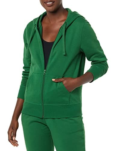 Image of Amazon Essentials Women's Fleece Full-Zip Hoodie (Available in Plus Size), Green, L