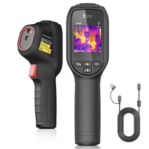 Image of HIKMICRO ECO Thermal Camera SuperIR Resolution 240x240, SuperScene™, -20°C to 550°, 25Hz Refresh Rate, Portable Handheld Infrared Thermal Imaging camera with Laser Pointer, 3350mAh Battery