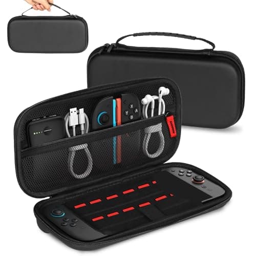 Image of Carry Case for Nintendo Switch 2 (2025),Protective Hard Shell Carrying Case with 10 Game Card Slots,Travel Bag for Switch 2 and Accessories,Portable & Durable Protective Shell – Black