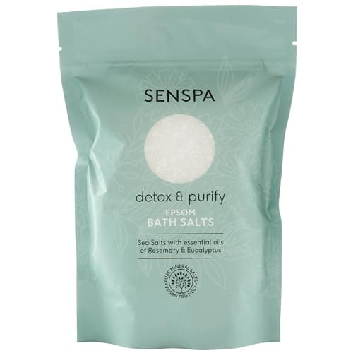 Image of SenSpa Detox & Purify Epsom Bath Salts – Natural Tension Relief – Aromatherapy Blend – Sleep Support/Relaxing Bath Soak with Rosemary & Eucalyptus – 500g