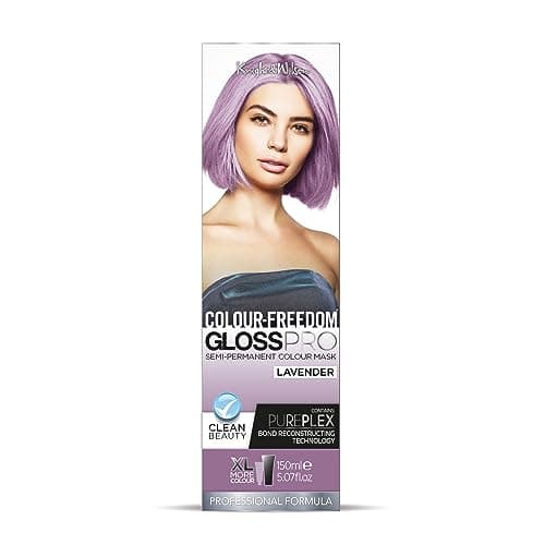 Image of Colour-Freedom Gloss Pro 150ml Lavendar Semi-Permanent Hair Colour - Ultra-Vibrant Vegan Colour Mask with PurePlex | Ammonia Free Colour Lasts Up To 6-10 Washes