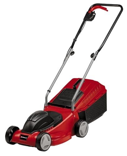 Image of Einhell Electric Lawn Mower, 32cm Cutting Width, 30L Grass Box, 3 Cutting Height Levels - Lightweight Corded Walk-Behind Lawnmower For Small To Medium Gardens GE-EM 1032
