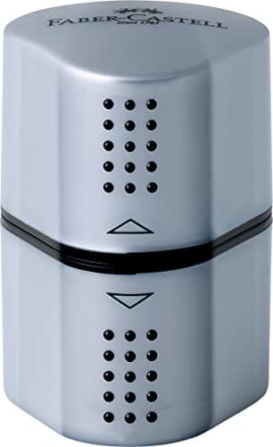 Image of Faber-Castell Trio Pencil Sharpener Tub Box GRIP 2001 Silver
