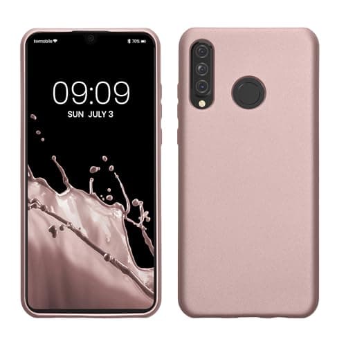 Image of kwmobile Case for Huawei P30 Lite Case - Soft Slim Metallic TPU Silicone Cover - Metallic Arctic Berry