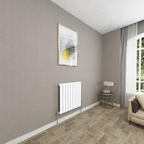 Image of Sky bathroom | 600x612mm Horizontal Designer Radiators White Flat Panel Single Panel Central Heating Radiator
