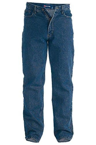 Image of Mens Rockford Duke Stonewash Blue 30" Short Leg Denim Jeans Comfort Fit Big King Size Adult Trousers (46" Waist)