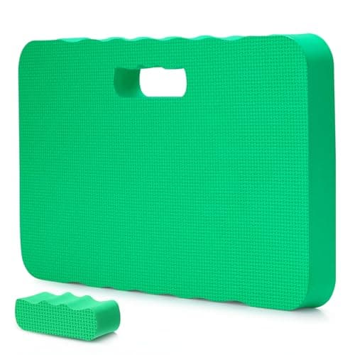 Image of Ohuhu Premium Thick Kneeling Pad, Large Comfortable Gardening Knee Pad Kneeling Mat with 2 Different Surfaces, Extra Thick Knee Cushion for Gardening, Work, Baby Bath, Green 43 x 28 x 4 cm