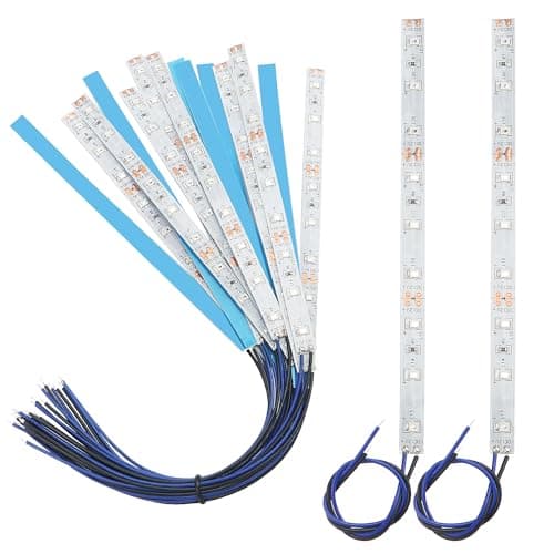 Image of YIXISI 15 pieces 150 mm pre-wired LED strips, 2335 SMD LED, 12-18 V LED strips, model building LED lighting, blue